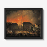 The Most Terrible Night. View of Kongens Nytorv in Copenhagen During the English Bombardement of Copenhagen at Night between 4 and 5 September 1807 by C.A. Lorentzen - thumbnail_1_bf_67672aa7b7c995d950163f5f